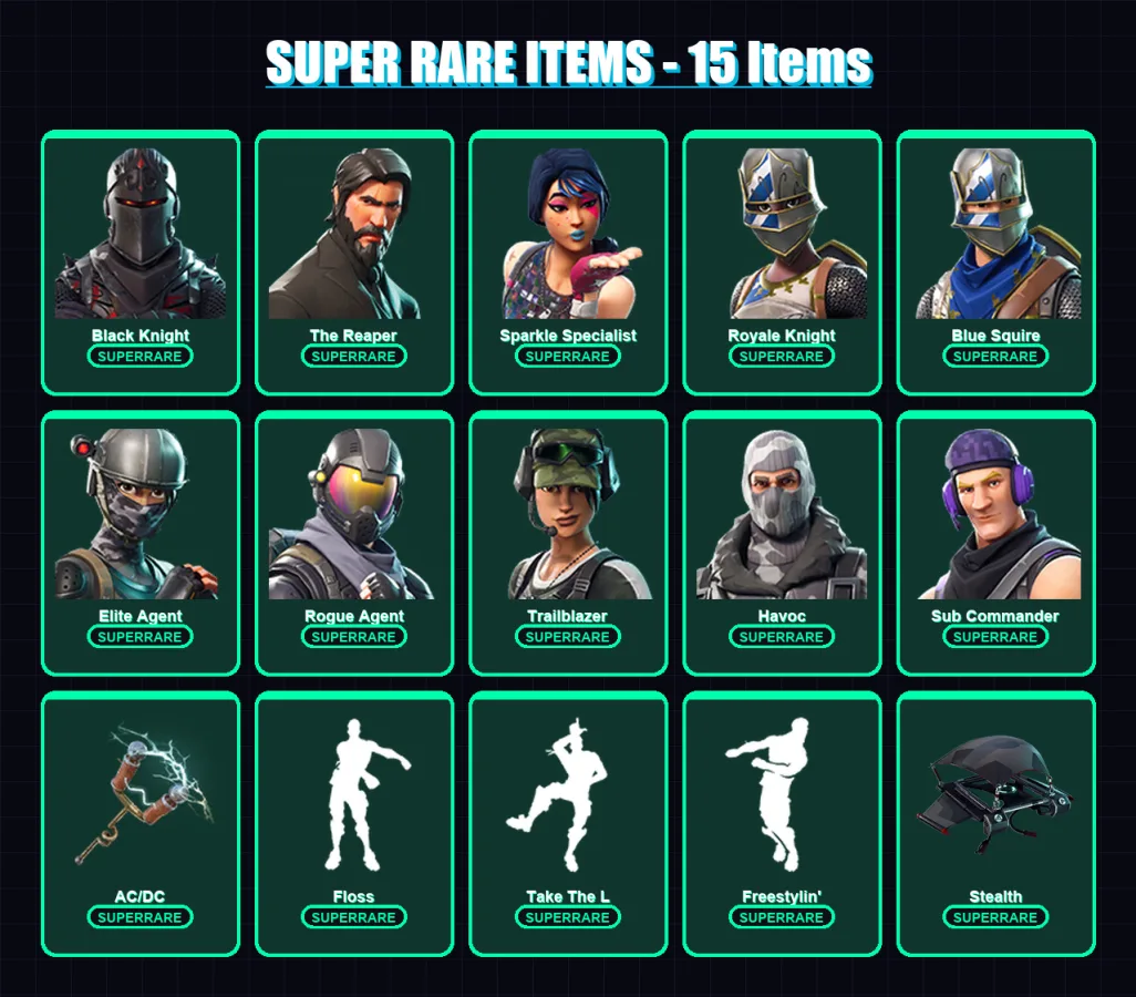 [SWITCH/XBOX/PSN/PC] | Black Knight | The Reaper | Sparkle Specialist | 18 skin | Lv302 — Fortnite account