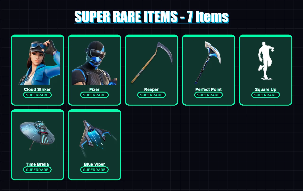 [PC/XBOX/PSN] | Cloud Striker | Fixer | Spectra Knight | Predator | Raz | 50 skin | 65 pickaxe | 41 emote | 53 glider | Lv610