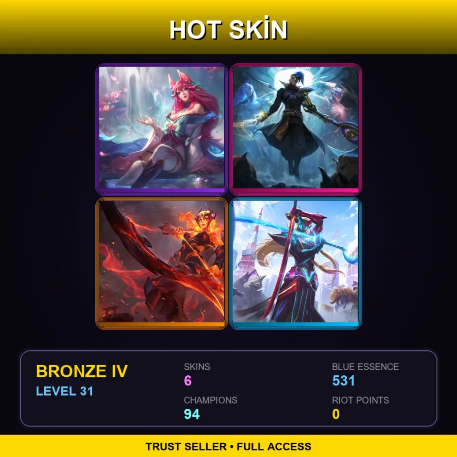 VN | Lv31 | Bronze IV | 6 Skin | 94 Champ