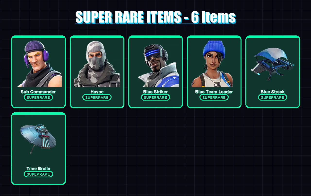 [PS4/PS5/XBOX/PC] | Sub Commander | Havoc | Blue Striker | Blue Team Leader | Pig the Butcher | 21 skin | 37 pickaxe | 42 emote | 39 glider | Lv661
