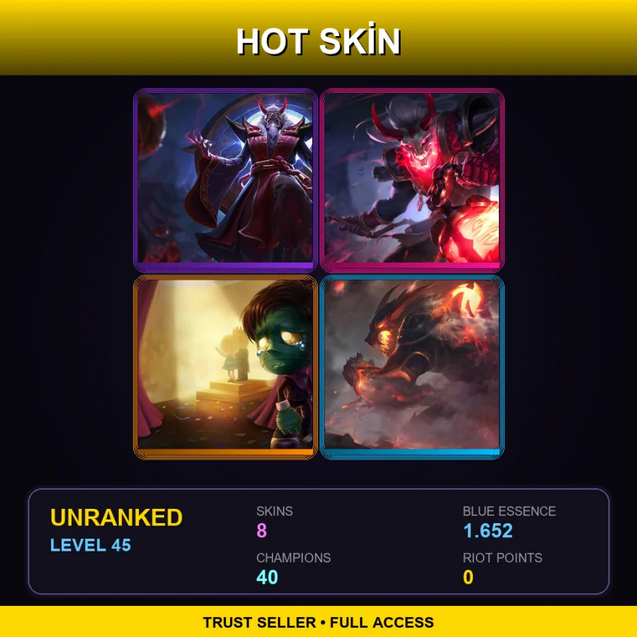 BR | Lv45 | Unranked | 8 Skin | 40 Champ