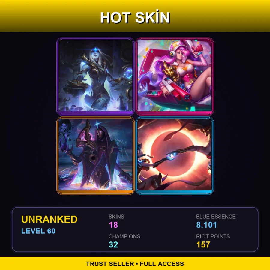 LAN | Lv60 | Unranked | 18 Skin | 32 Champ — Praetorian Graves