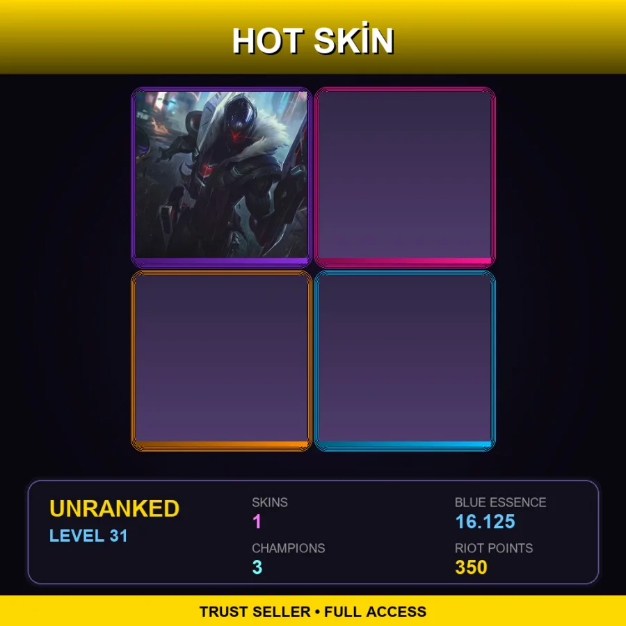 EUNE | Lv31 | Unranked | 1 Skin | 3 Champ