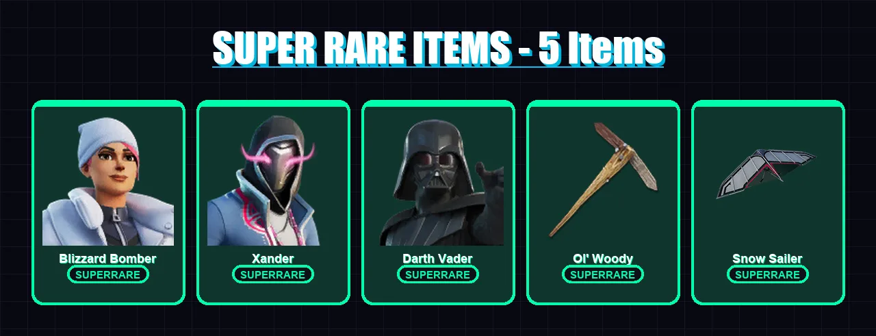 [PS4/PS5/PC] | Blizzard Bomber | Xander | Darth Vader | Peter Griffin | Optimus Prime | 180 skin | 234 pickaxe | 176 emote | 143 glider | Lv1667