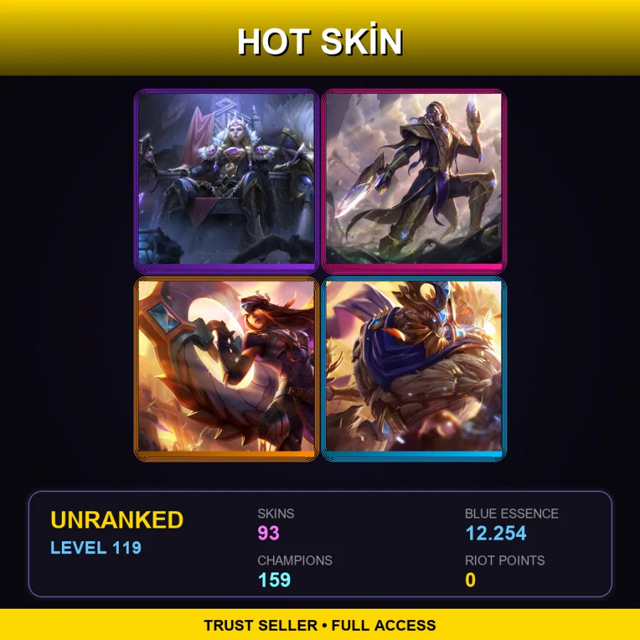 SG | Lv119 | Unranked | 93 Skin | 159 Champ