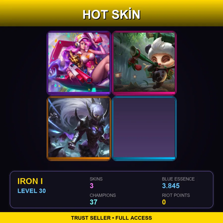 NA | Lv30 | Iron I | 3 Skin | 37 Champ