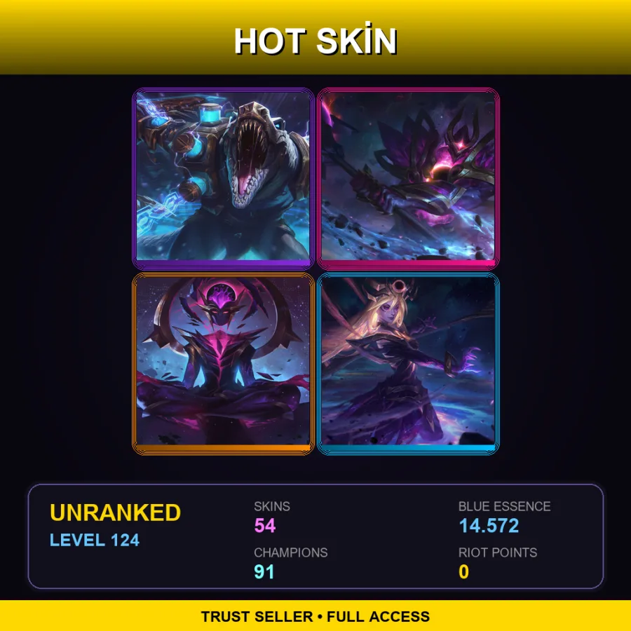VN | Lv124 | Unranked | 54 Skin | 91 Champ — Glacial Olaf