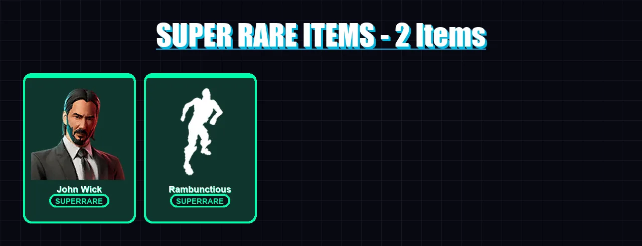 [PC/XBOX/PSN] | John Wick | Drift | Gear Specialist Maya | Frozen Fishstick | Venturion | 25 skin | 21 pickaxe | 46 emote | 22 glider | Lv228