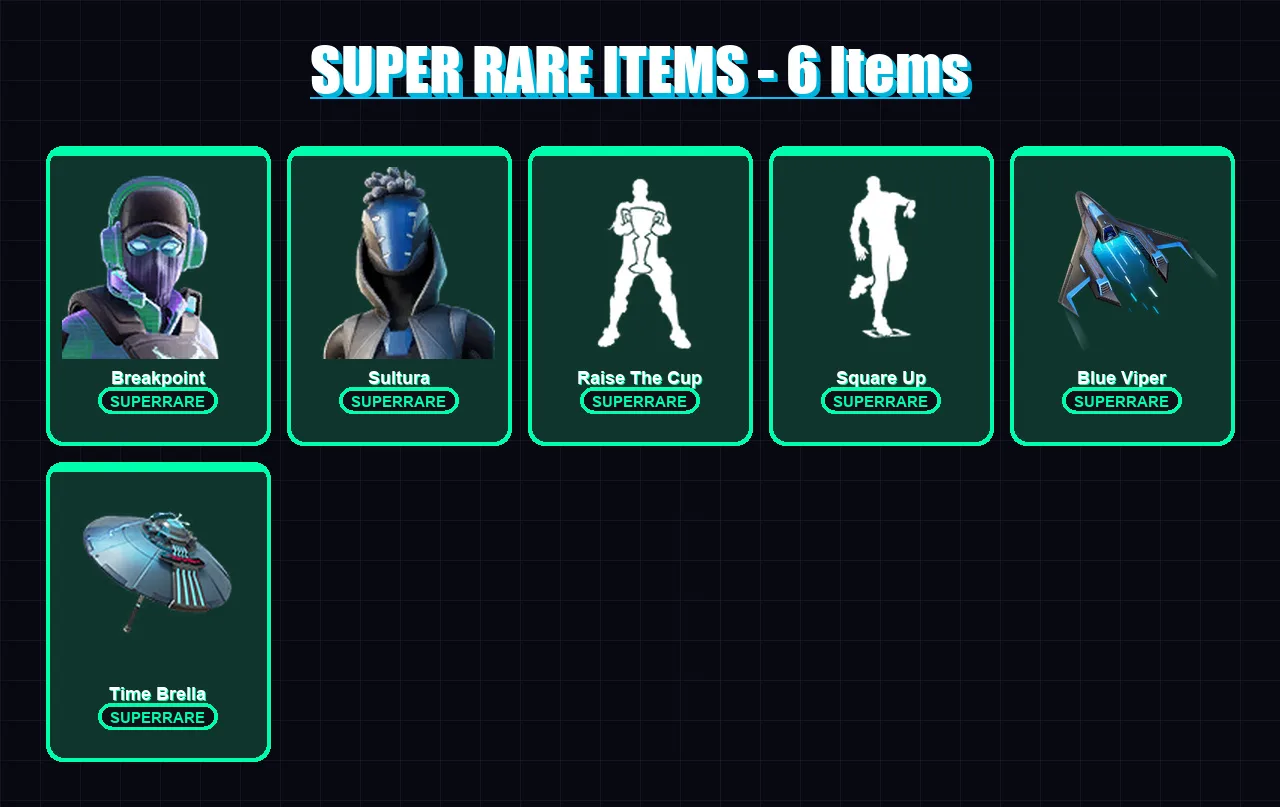 [PS4/PS5/XBOX/PC] | Breakpoint | Sultura | The Foundation | Ronin | Spectra Knight | 111 skin | 128 pickaxe | 86 emote | 115 glider | Lv1973