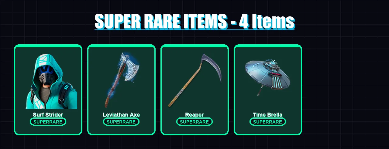 [PC] | Surf Strider | Torin | Predator | Menace | Kymera | 131 skin | 205 pickaxe | 109 emote | 155 glider | Lv2543