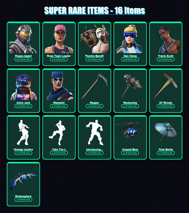 [PS4/PS5/XBOX/PC] | Rogue Agent | Rose Team Leader | Psycho Bandit | 148 skin | Lv1205