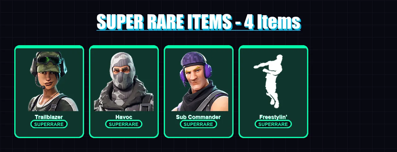 [PC/XBOX/PSN] | Trailblazer | Havoc | Sub Commander | Slayer Juice WRLD | Chord Kahele | 5 skin | 6 pickaxe | 7 emote | 7 glider | Lv136