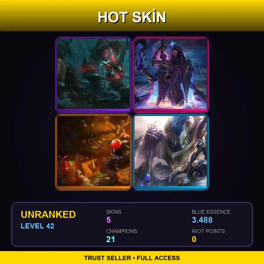 VN | Lv42 | Unranked | 5 Skin | 21 Champ