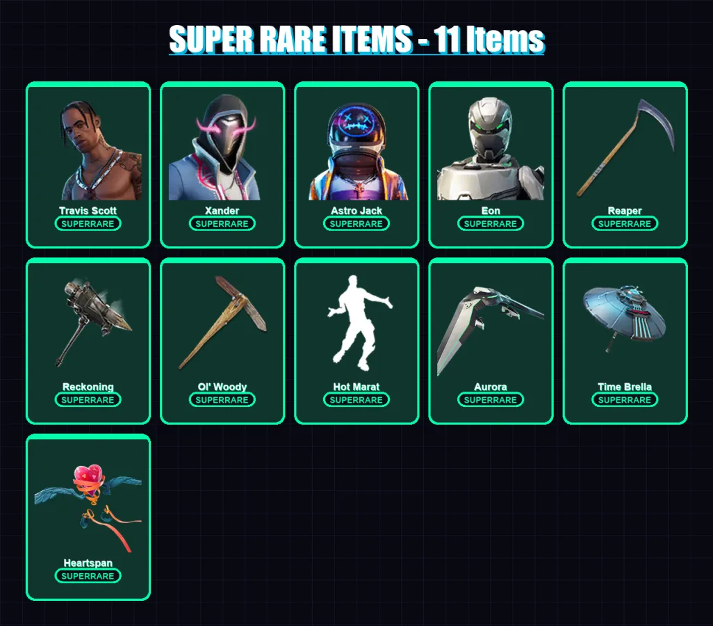 [PC/PSN] | Travis Scott | Xander | Astro Jack | Eon | Torin | 193 skin | 156 pickaxe | 172 emote | 121 glider | Lv1692 — Fortnite account