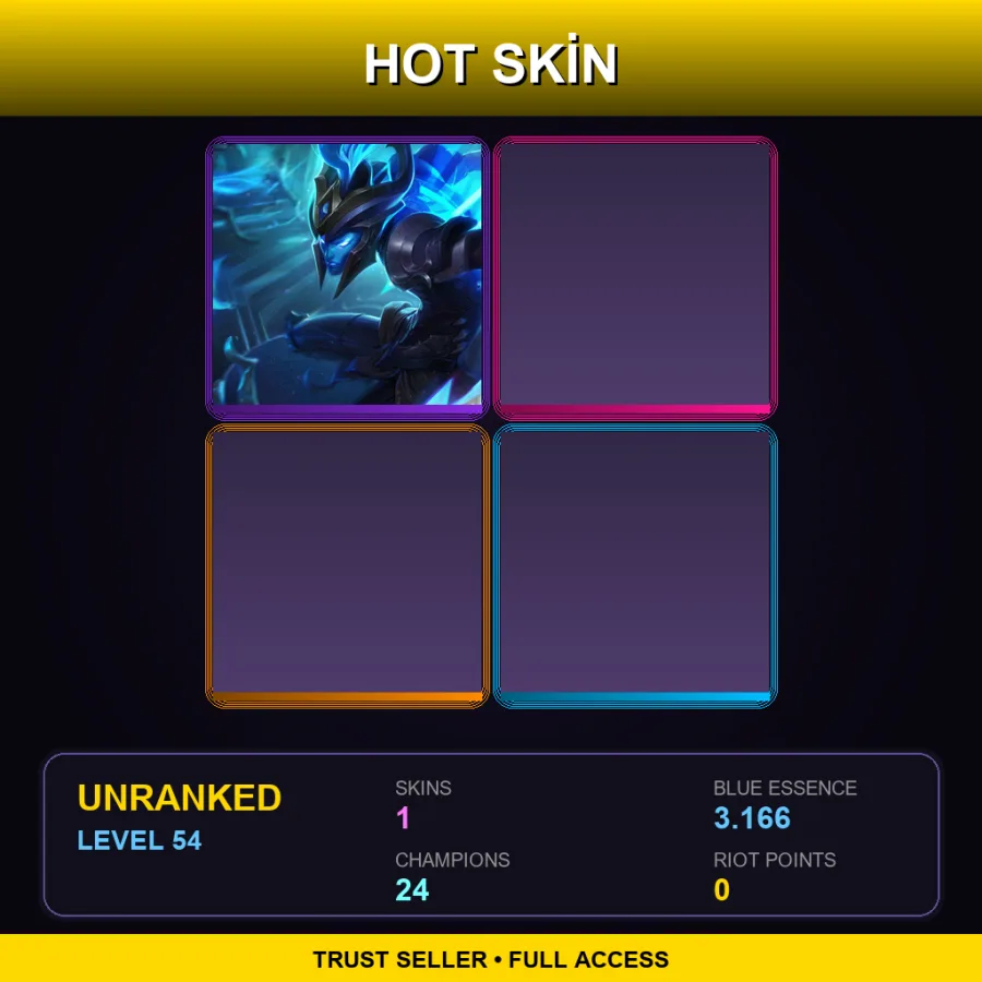 NA | Lv54 | Unranked | 1 Skin | 24 Champ — LoL account