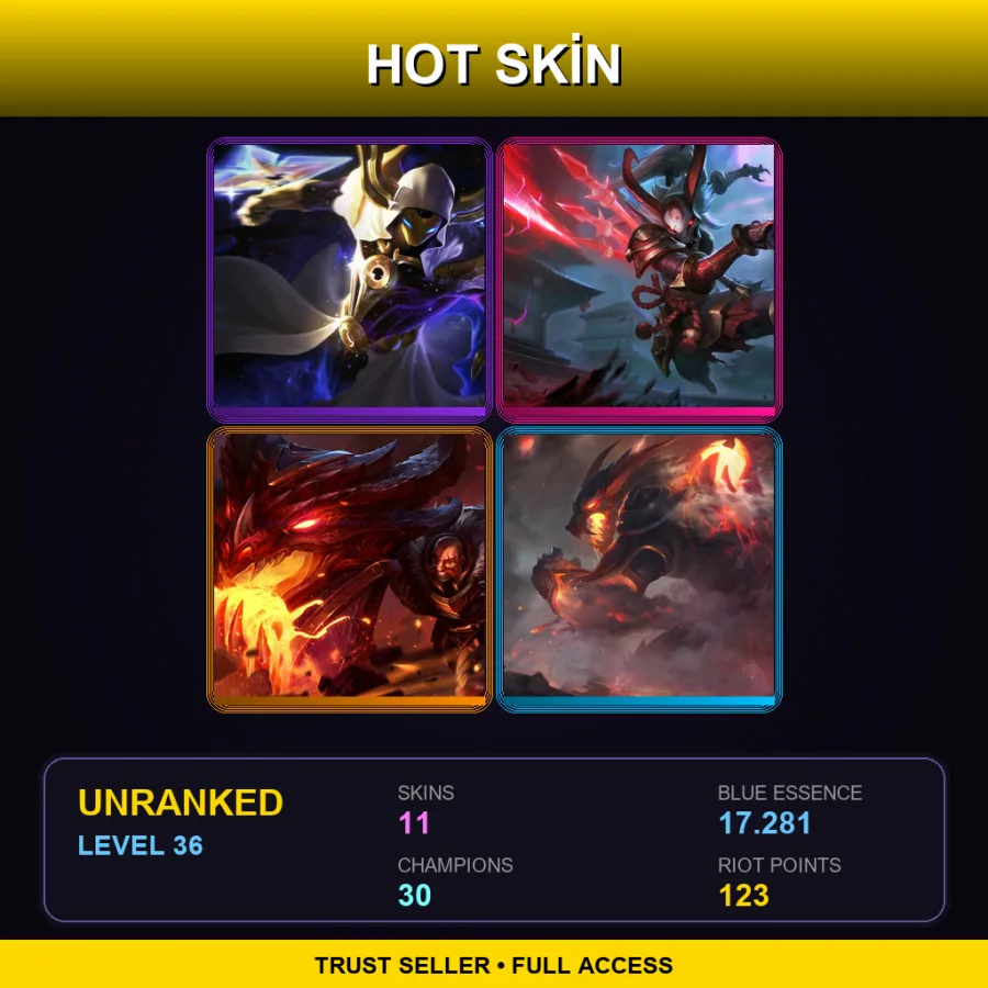 EUNE | Lv36 | Unranked | 11 Skin | 30 Champ