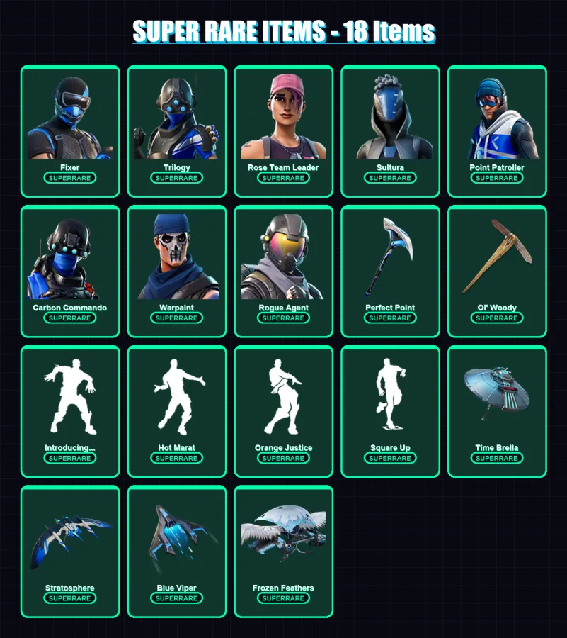 [PS4/PS5/PC] | Fixer | Trilogy | Rose Team Leader | Sultura | Point Patroller | 259 skin | 275 pickaxe | 240 emote | 212 glider | Lv2964 — Fortnite account
