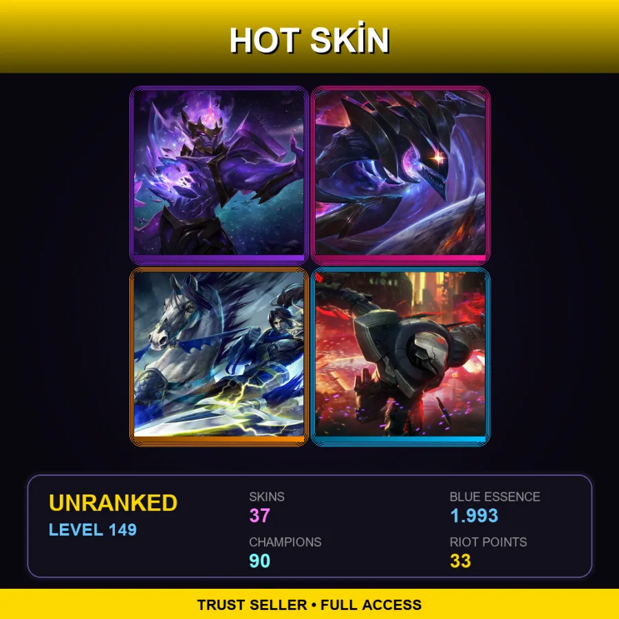 LAS | Lv149 | Unranked | 37 Skin | 90 Champ