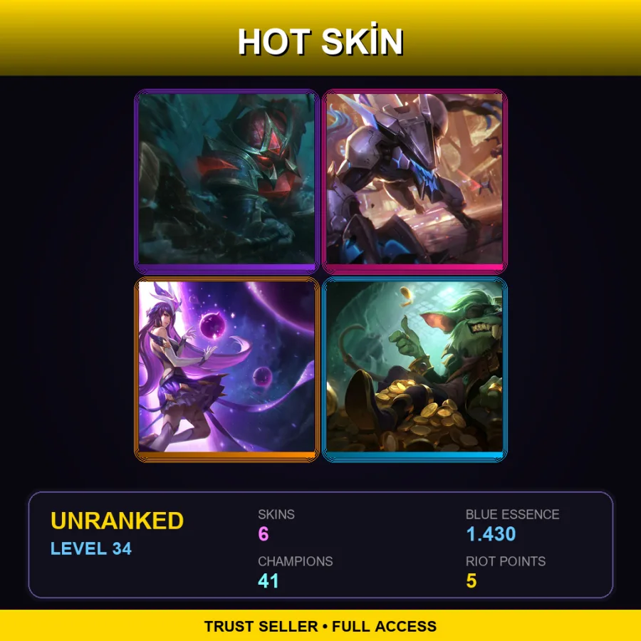 LAS | Lv34 | Unranked | 6 Skin | 41 Champ