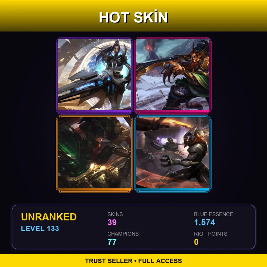 VN | Lv133 | Unranked | 39 Skin | 77 Champ