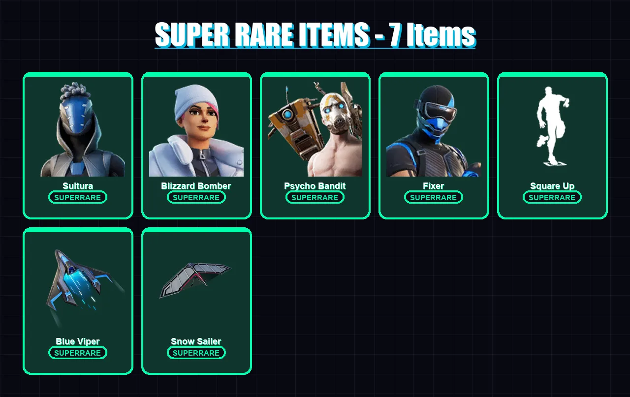 [SWITCH/PC] | Sultura | Blizzard Bomber | Psycho Bandit | Fixer | The Imagined | 50 skin | 72 pickaxe | 40 emote | 49 glider | Lv572