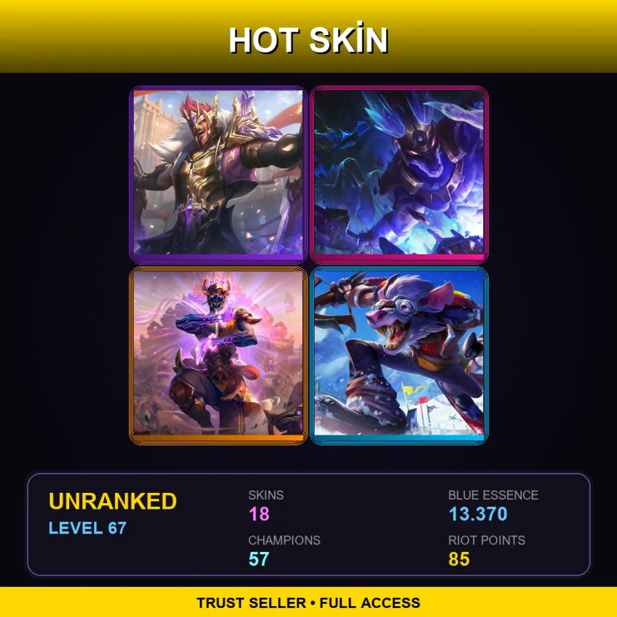 LAS | Lv67 | Unranked | 18 Skin | 57 Champ — Constable Trundle