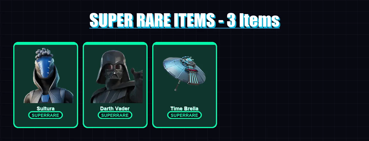 [PC] | Sultura | Darth Vader | Ronin | The Prisoner | Paradigm (Reality-659) | 136 skin | 136 pickaxe | 124 emote | 112 glider | Lv1638
