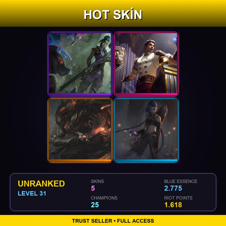 NA | Lv31 | Unranked | 5 Skin | 25 Champ