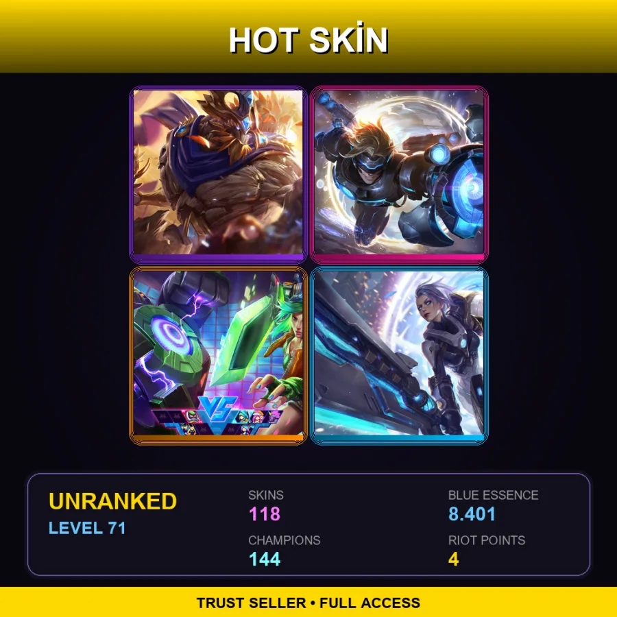 EUW | Victorious Maokai | Pulsefire Ezreal | Arcade Riven | Pulsefire Riven | 118 Skin | 144 Champ | Lv71