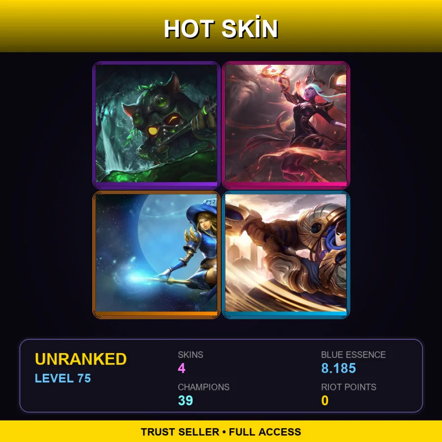 EUNE | Lv75 | Unranked | 4 Skin | 39 Champ — Nightbringer Soraka