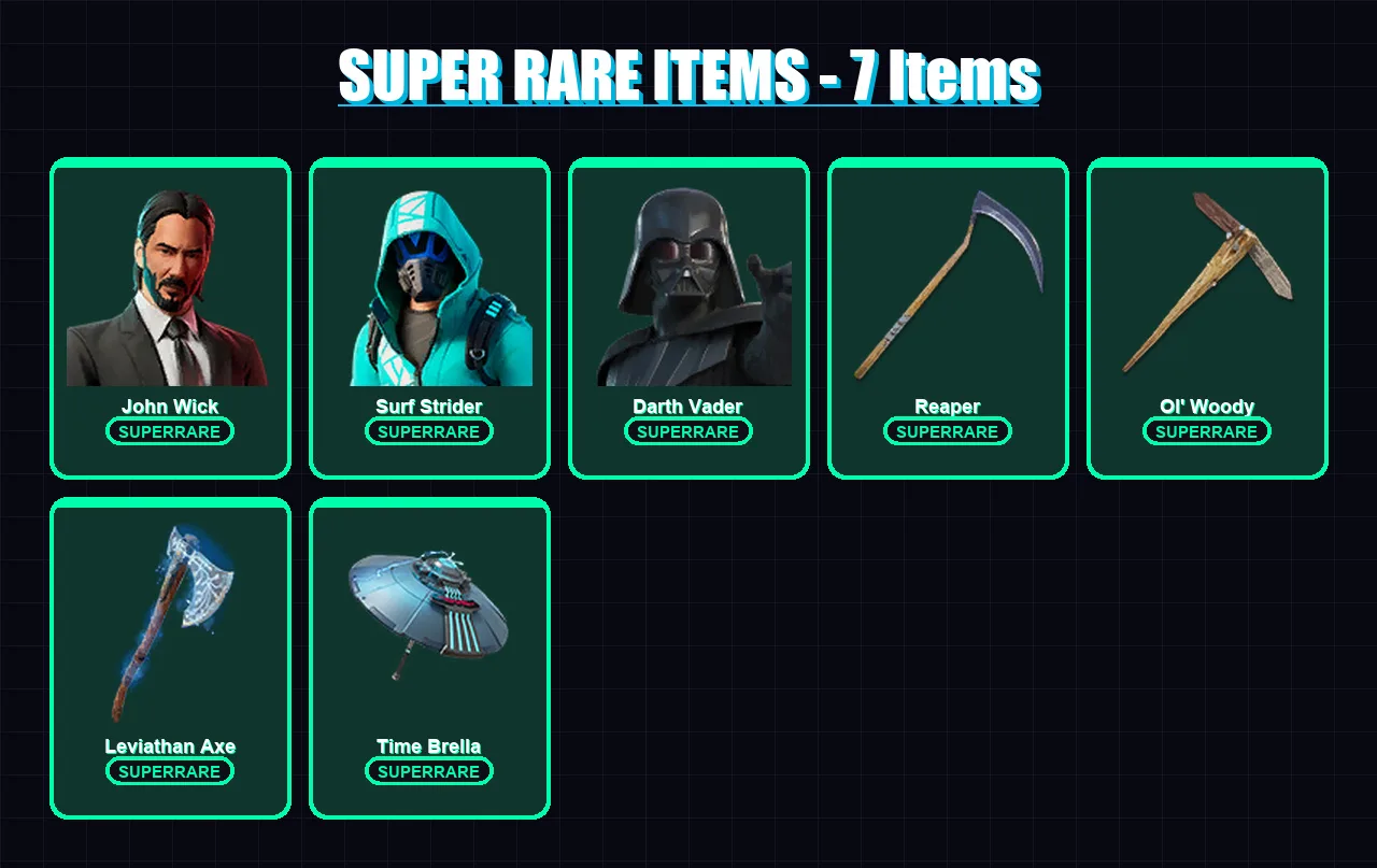 [PC/PSN] | John Wick | Surf Strider | Darth Vader | Spire Assassin | Eternal Knight | 192 skin | 239 pickaxe | 161 emote | 196 glider | Lv2927 — Fortnite account