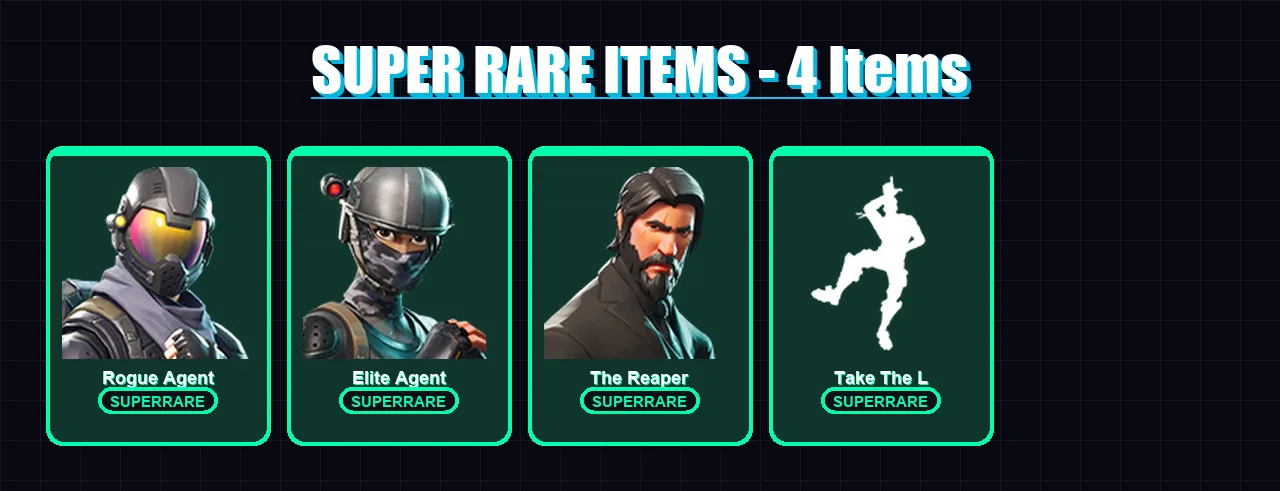 [PC/XBOX/PSN] | Rogue Agent | Elite Agent | The Reaper | Dark Voyager | Blitz Knight | 11 skin | 12 pickaxe | 12 emote | 9 glider | Lv124
