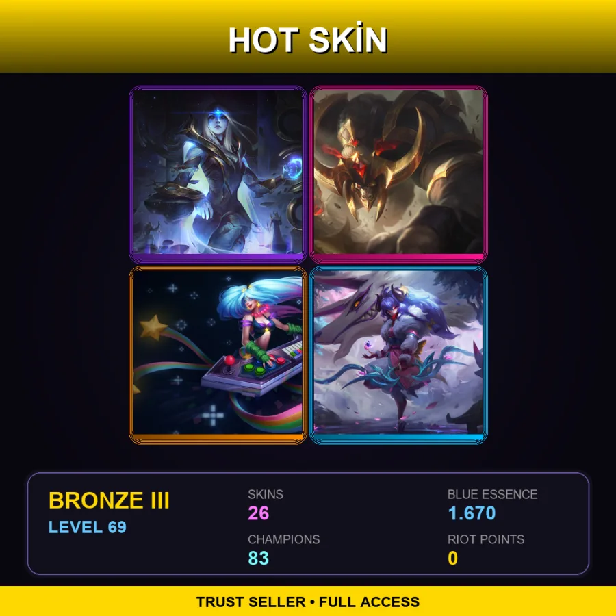 VN | Lv69 | Bronze III | 26 Skin | 83 Champ