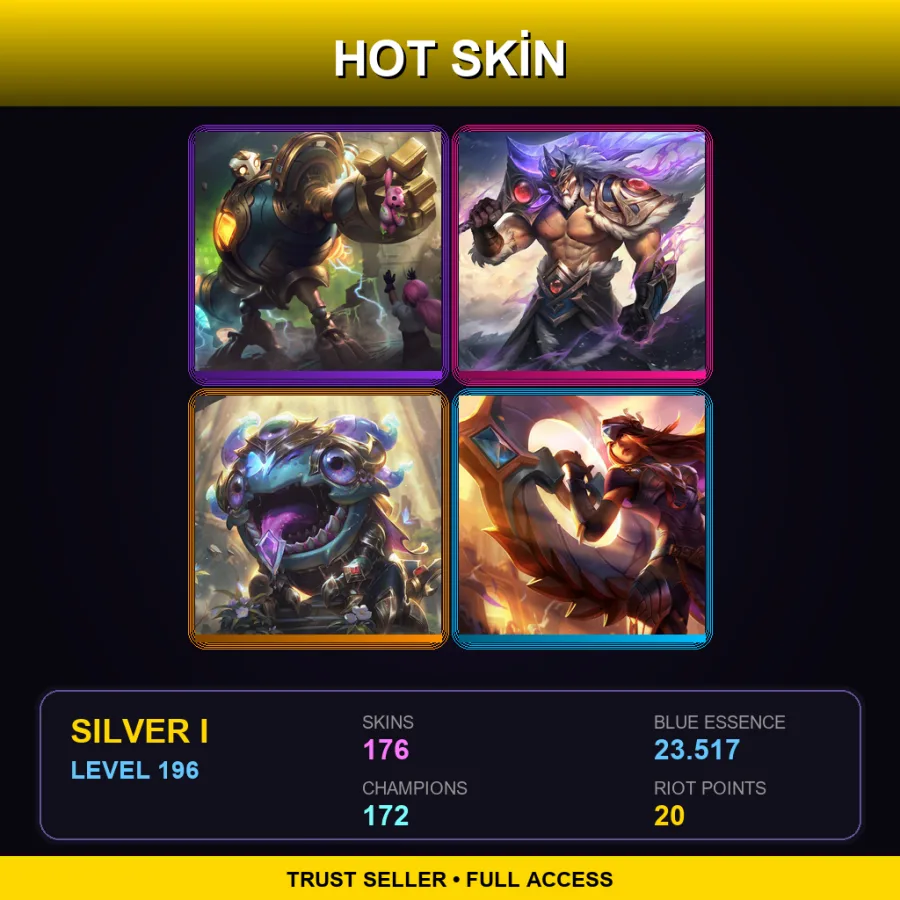 VN | Lv196 | Silver I | 176 Skin | 172 Champ