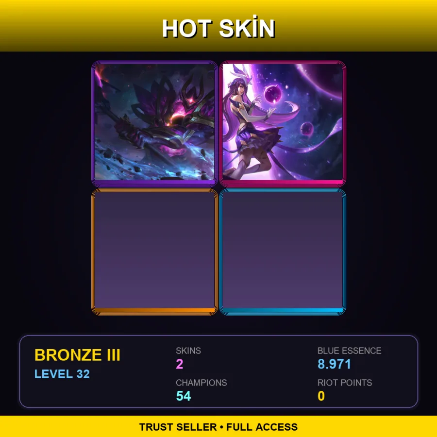 EUNE | Lv32 | Bronze III | 2 Skin | 54 Champ