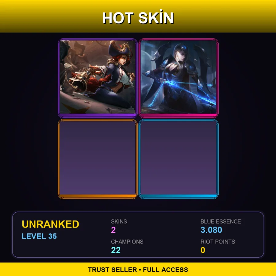 NA | Lv35 | Unranked | 2 Skin | 22 Champ
