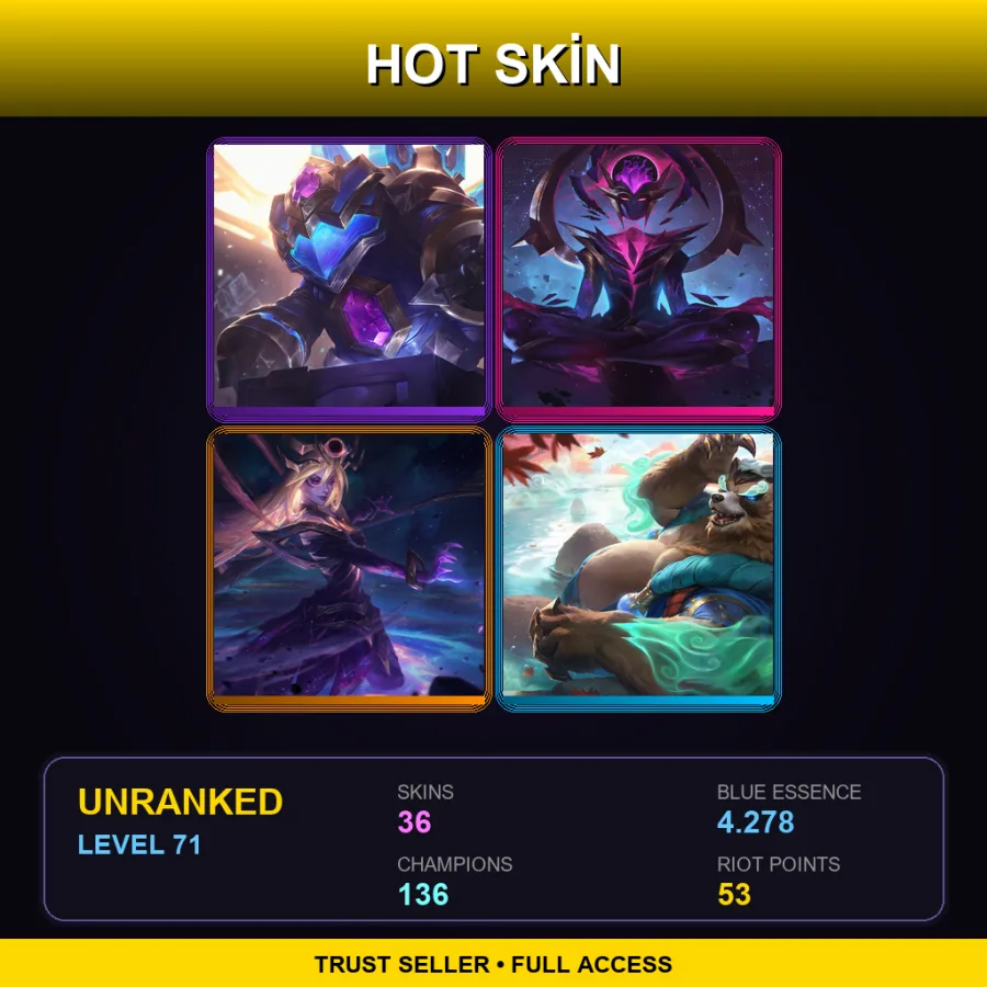 EUW | Lv71 | Unranked | 36 Skin | 136 Champ — Augmented Singed