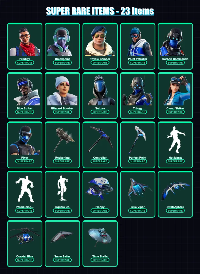 [PS4/PS5/XBOX/PC] | Prodigy | Breakpoint | Royale Bomber | 107 skin | Lv1828