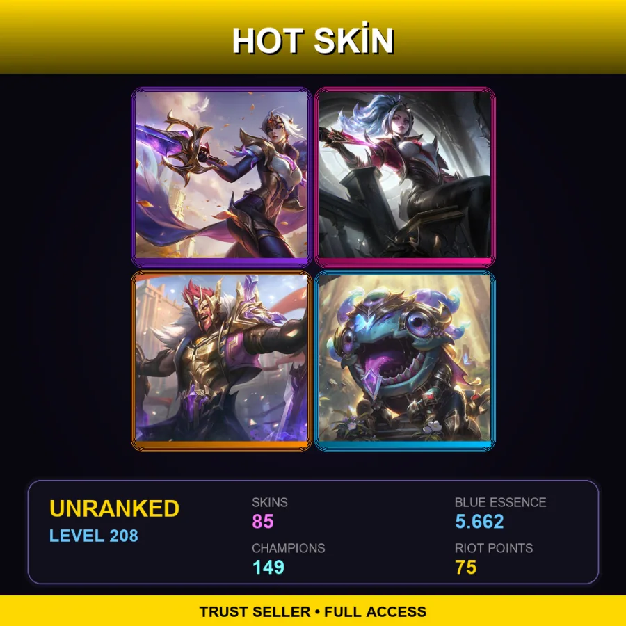 LAS | Lv208 | Unranked | 85 Skin | 149 Champ — Skt T1 Nami