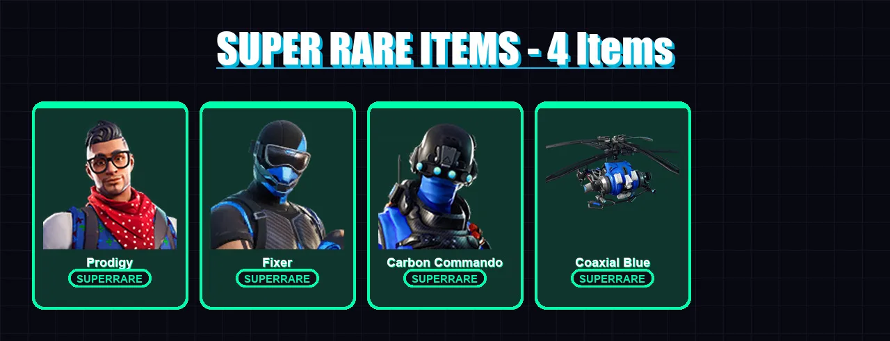 [PS4/PS5/XBOX/PC] | Prodigy | Fixer | Carbon Commando | Apprentice Evie | Vanguard Zadie | 10 skin | 32 pickaxe | 17 emote | 27 glider | Lv426