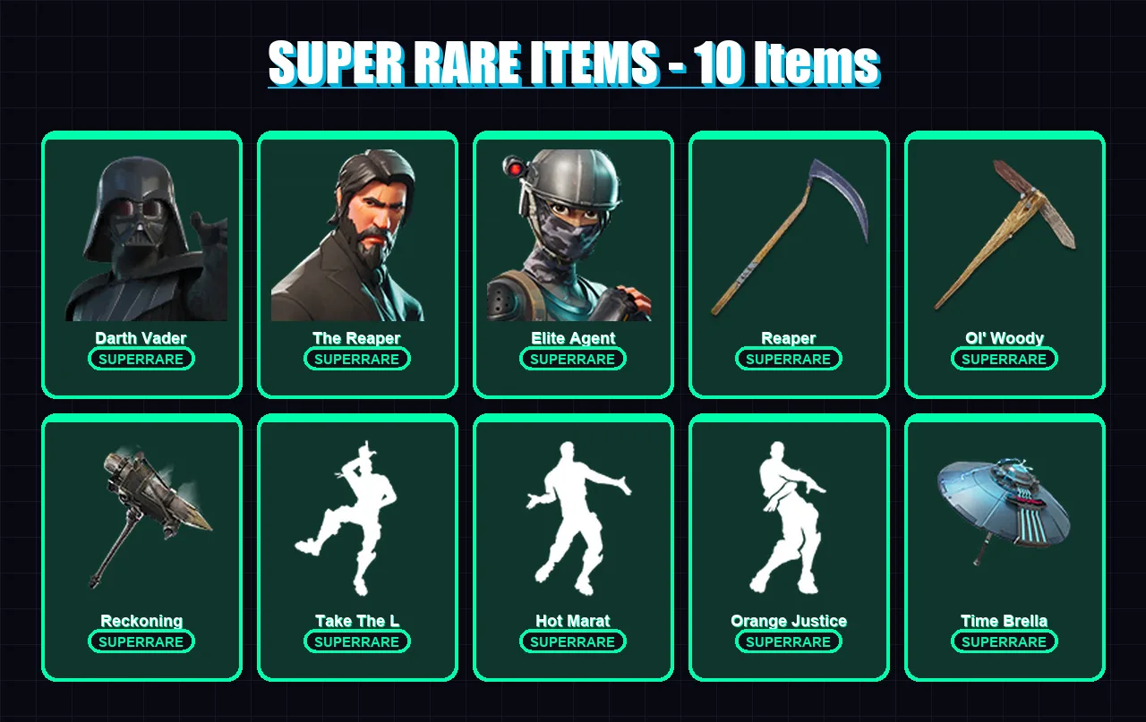 [PC] | Darth Vader | The Reaper | Elite Agent | Kado Thorne | Dire | 158 skin | 192 pickaxe | 182 emote | 163 glider | Lv3007