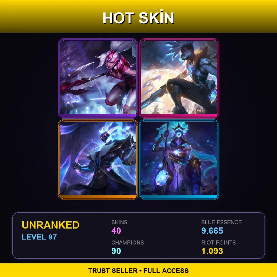 LAS | Lv97 | Unranked | 40 Skin | 90 Champ — Alien Invader Heimerdinger