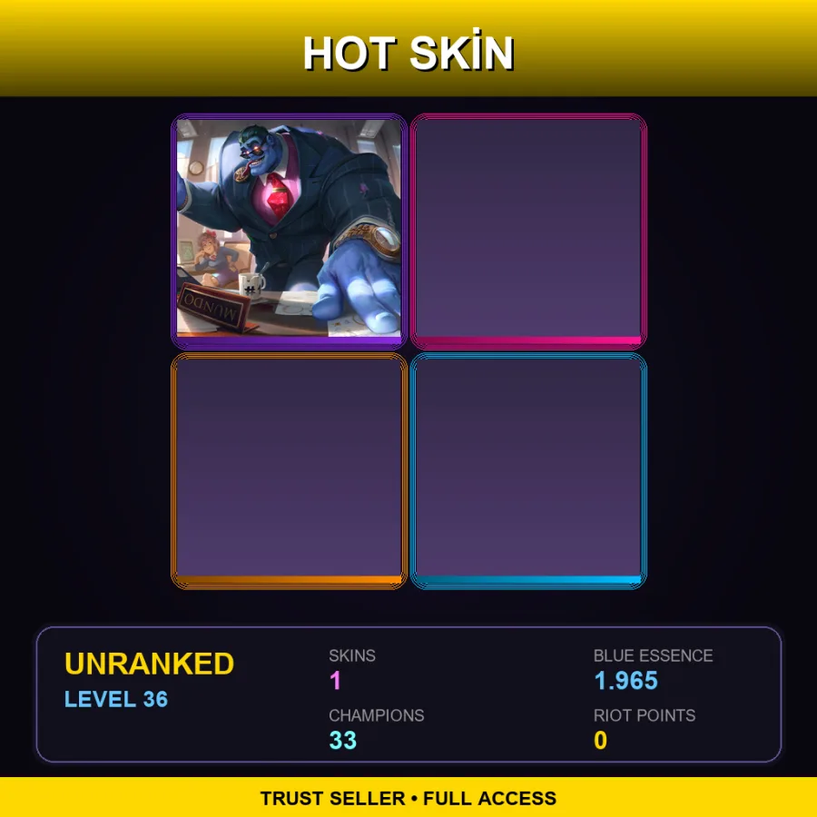 LAS | Lv36 | Unranked | 1 Skin | 33 Champ