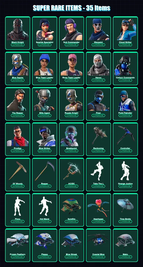 [PS4/PS5/XBOX/PC] | Black Knight | Sparkle Specialist | Sub Commander | 114 skin | Lv1354