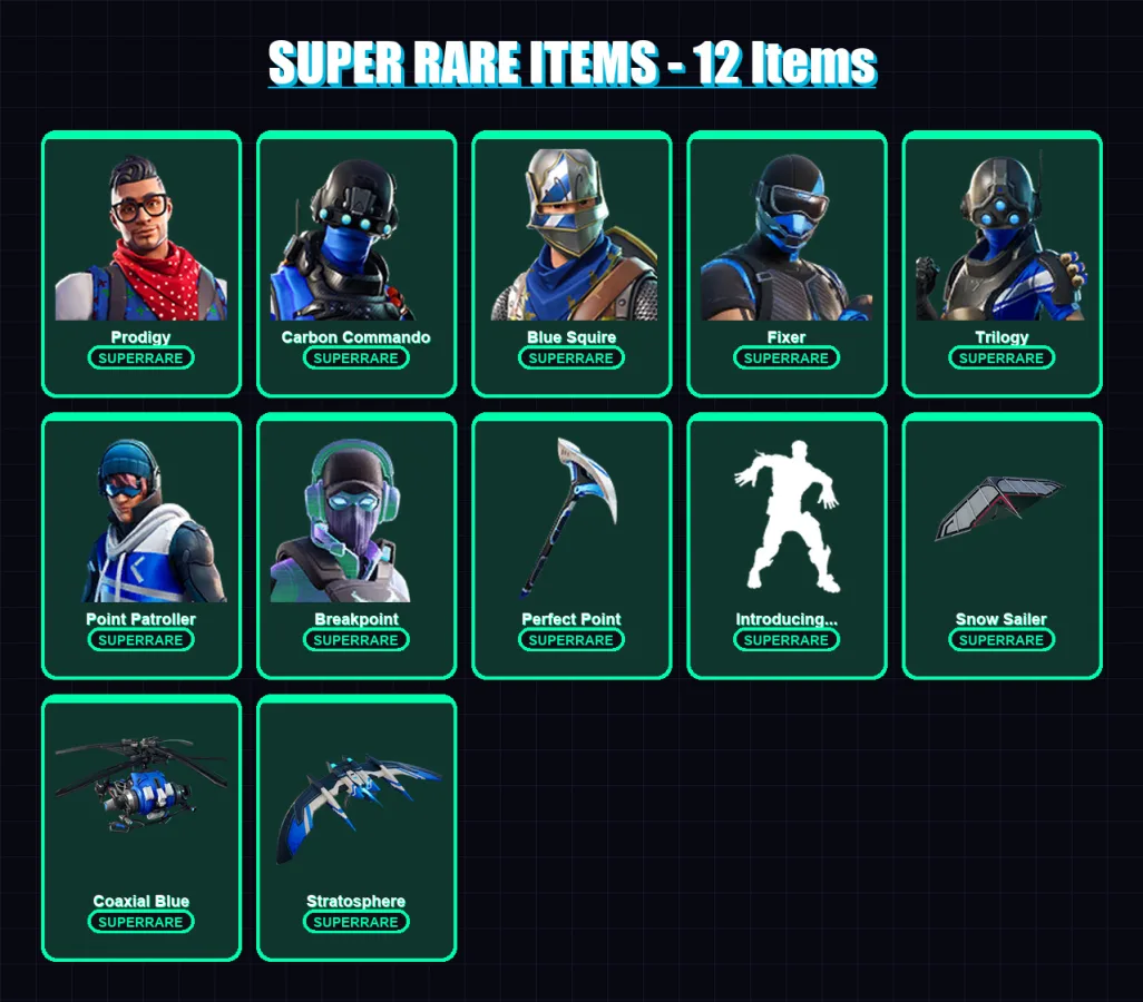 [PC/XBOX/PSN] | Prodigy | Carbon Commando | Blue Squire | Fixer | Trilogy | 88 skin | 68 pickaxe | 71 emote | 79 glider | Lv1006 — Fortnite account