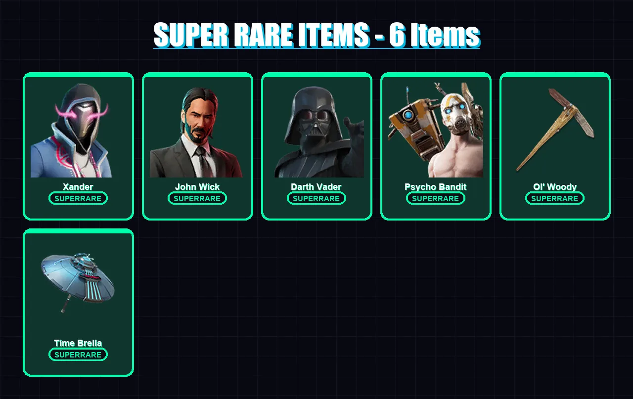 [PS4/PS5/PC] | Xander | John Wick | Darth Vader | Psycho Bandit | Hades | 275 skin | 281 pickaxe | 267 emote | 152 glider | Lv2035