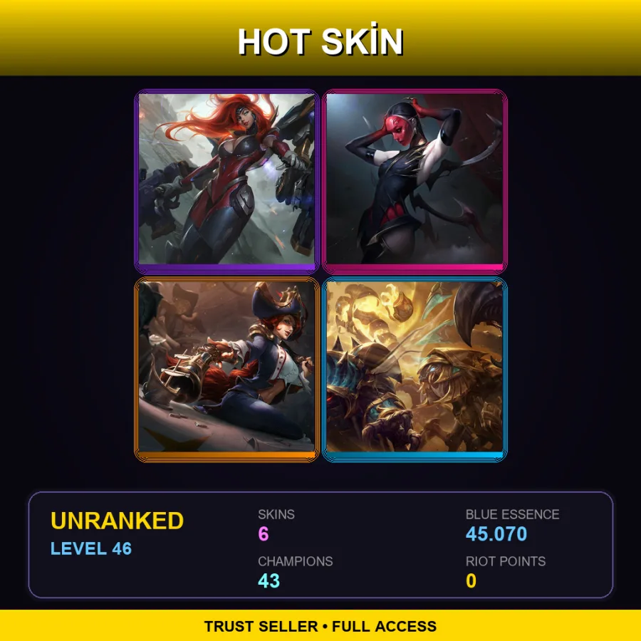 TR | Lv46 | Unranked | 6 Skin | 43 Champ — Guardian Of The Sands Skarner