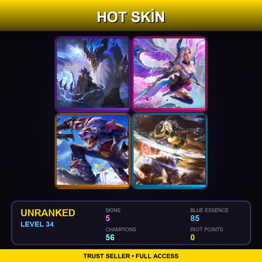 TR | Lv34 | Unranked | 5 Skin | 56 Champ — Spirit Blossom Kayle