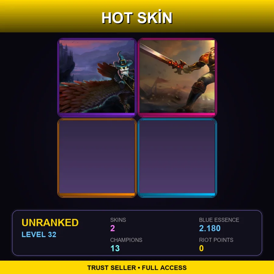 LAN | Veigar Greybeard | Sanguine Garen | 2 Skin | 13 Champ | Lv32