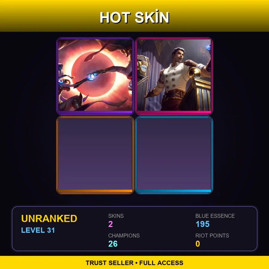 EUNE | Lv31 | Unranked | 2 Skin | 26 Champ